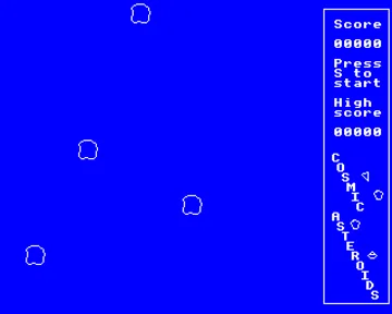 Cosmic Asteroids (1983)(Alligata)[ASTER] screen shot game playing